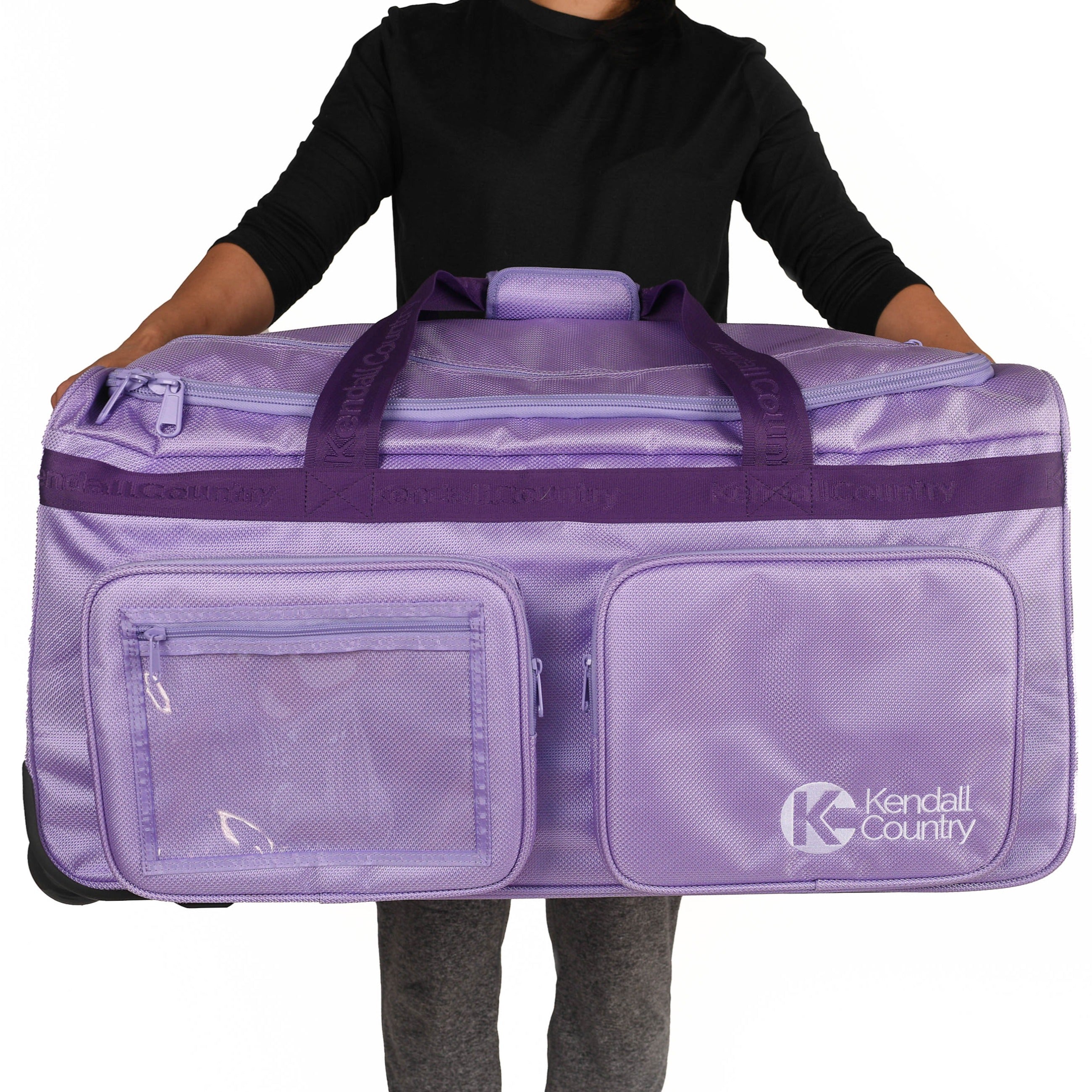 Dance Bag with Garment Rack - Lilac Purple, Large 28"
