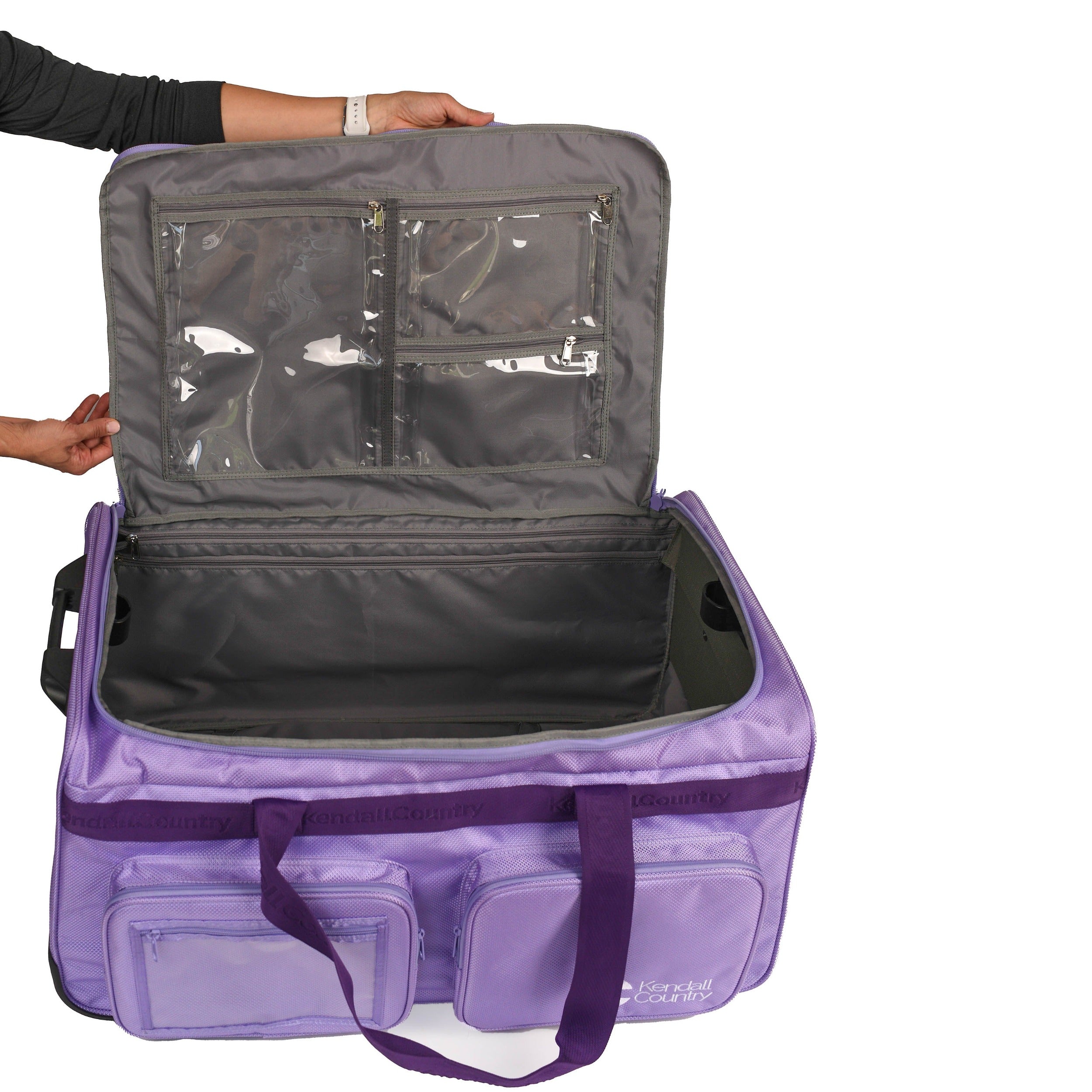 Kendall Country Garment Bag with Rack, Inner clear pockets