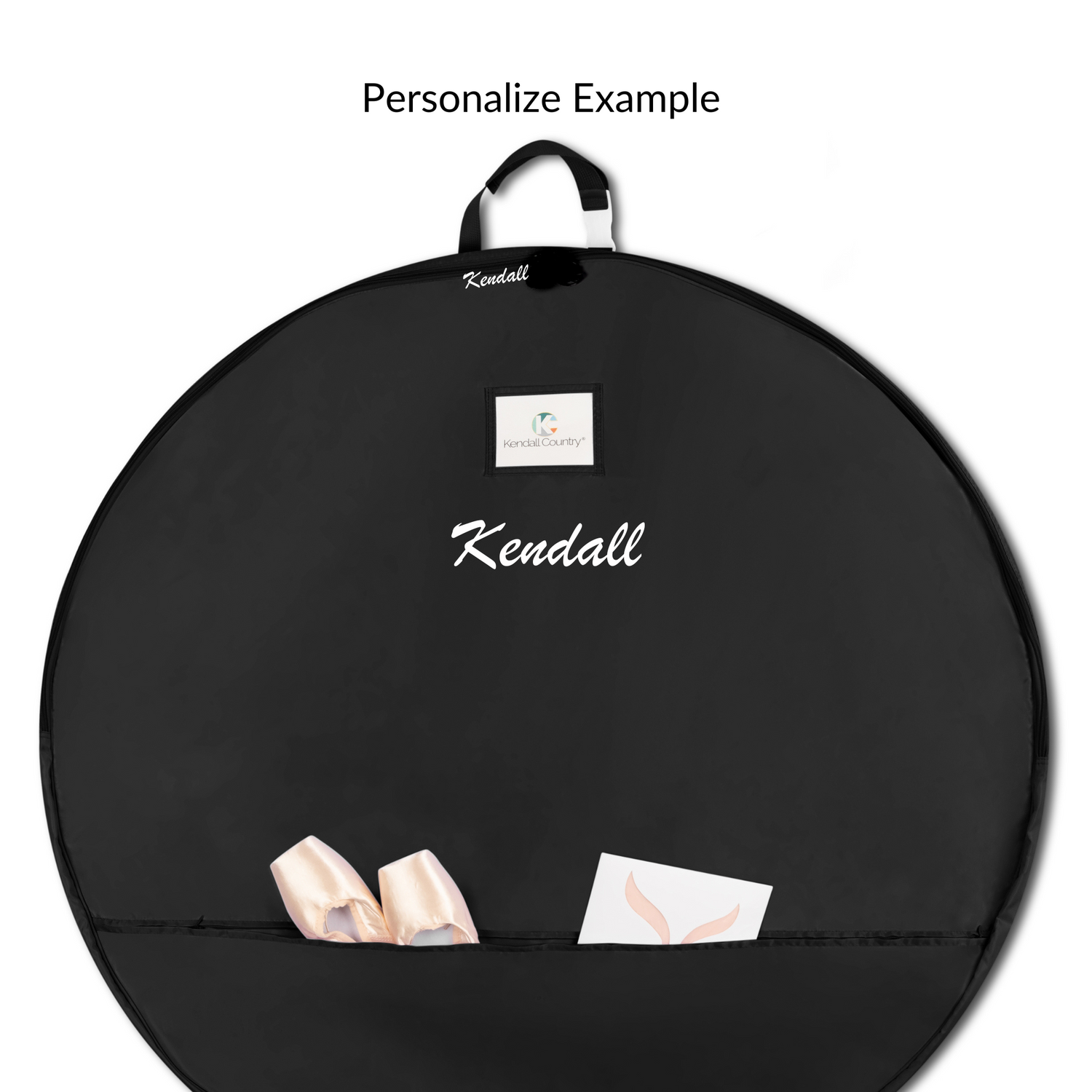 Small Pancake Tutu Garment Bag with pockets - Raven Black, 30"