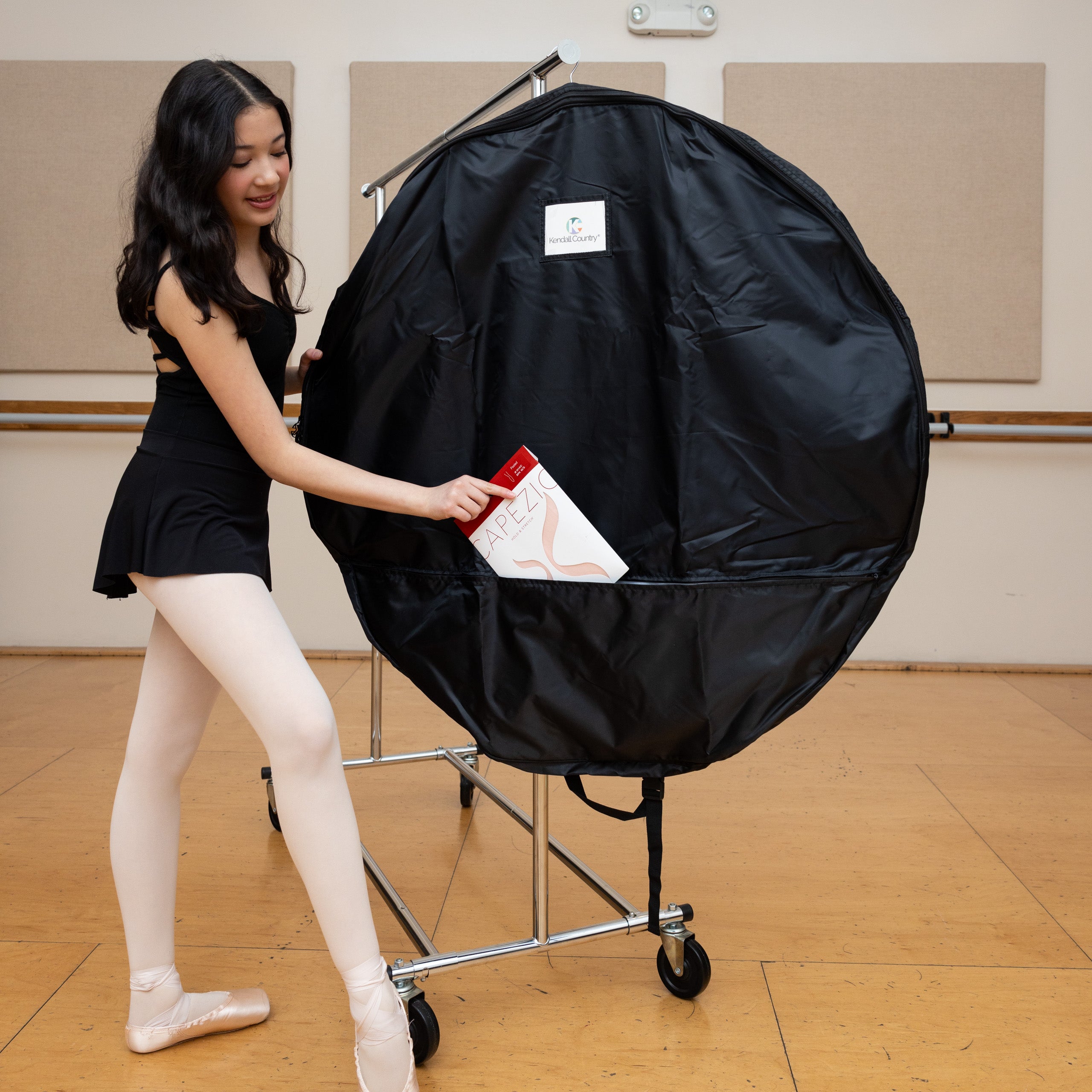 Large Pancake Tutu Garment Bag - Raven Black 40"