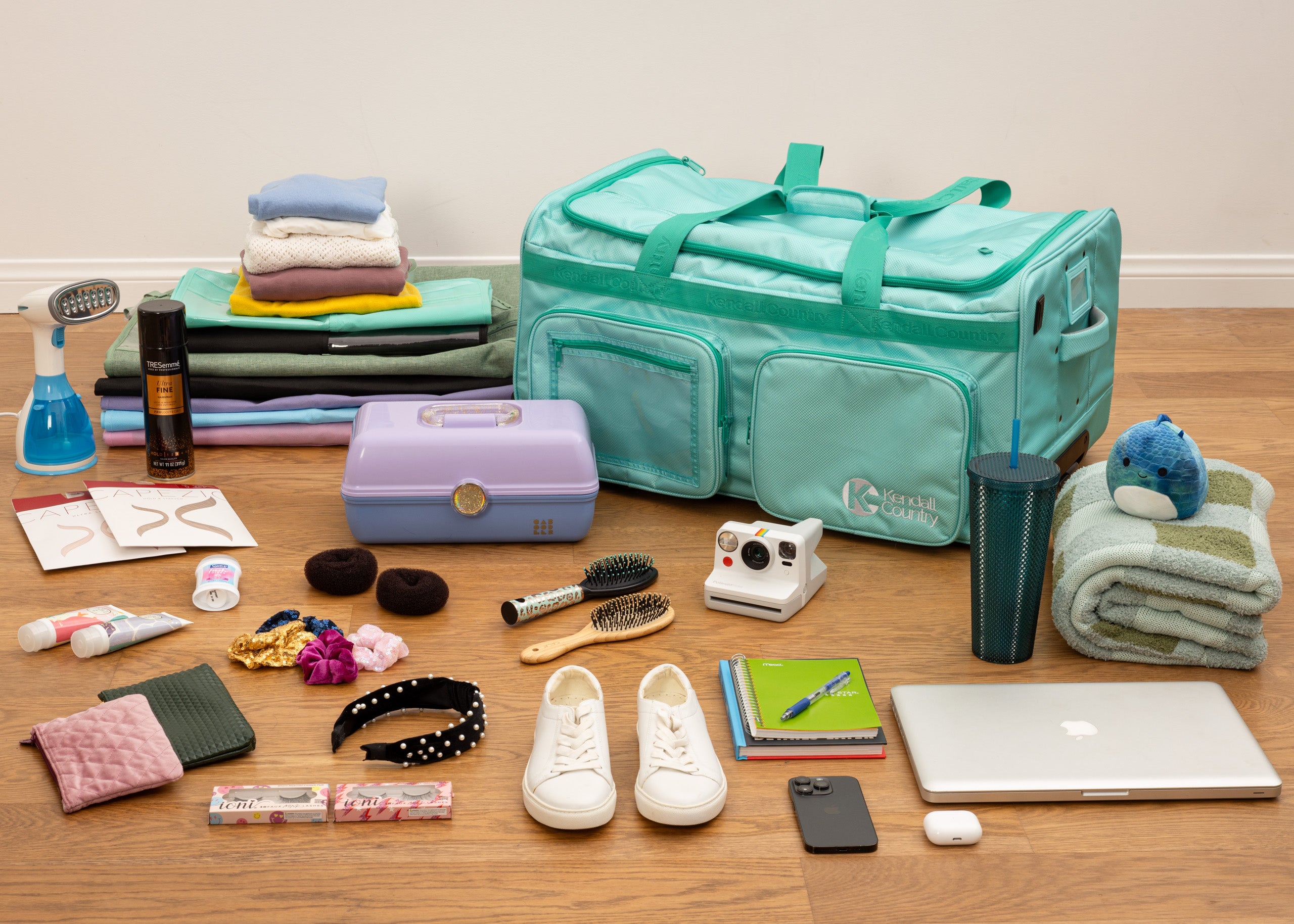 Large Dance Bag with Garment Rack - Seafoam Green, 28"