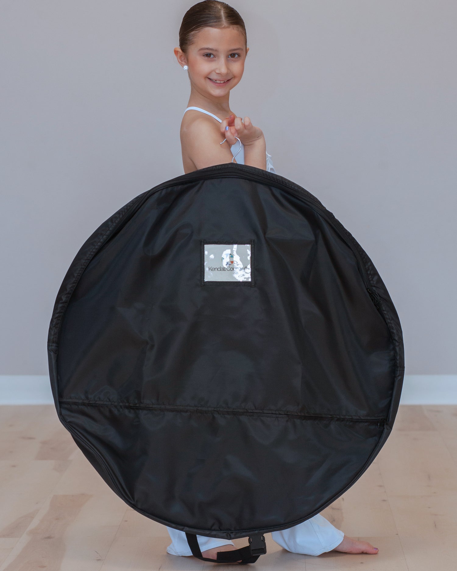 Small Pancake Tutu Garment Bag with pockets - Raven Black, 30"