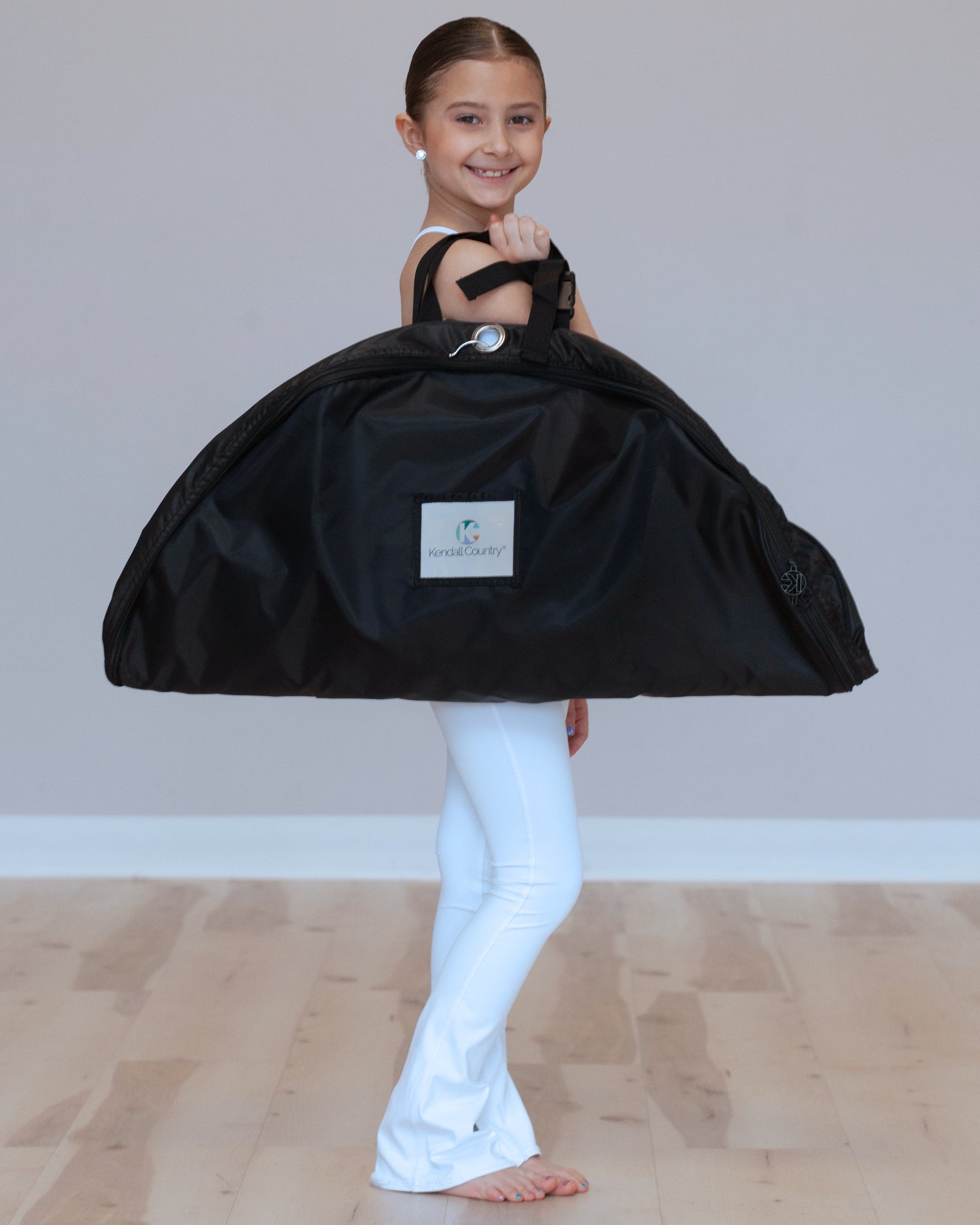 Small Pancake Tutu Garment Bag with pockets - Raven Black, 30"