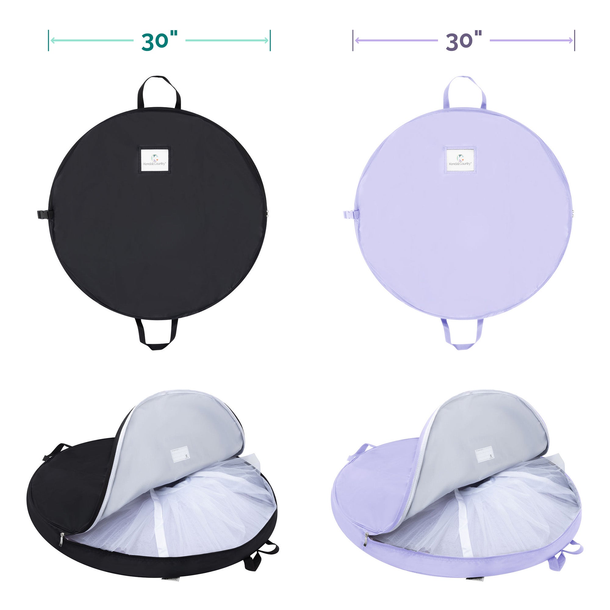 Small Pancake Tutu Garment Bag - Raven Black, 30"