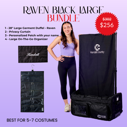 Large Rolling Dance Duffel Bundle - Raven Black