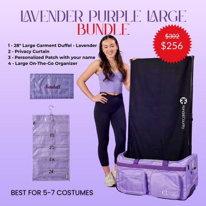 Large Rolling Dance Duffel Bundle - Lavender Purple