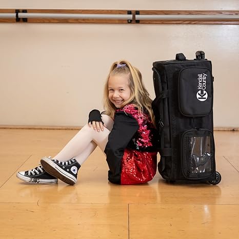 Carry On Dance Bag with Garment Rack - Raven Black, Small 22&quot;