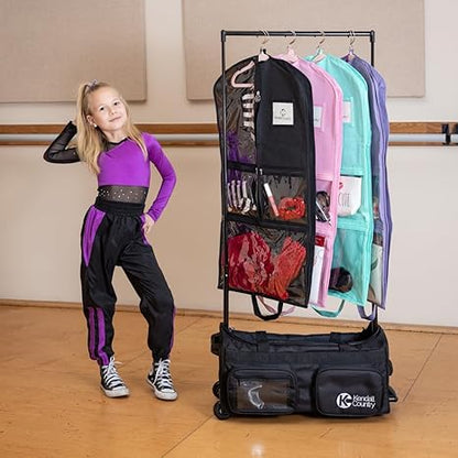 Carry On Dance Bag with Garment Rack - Raven Black, Small 22&quot;