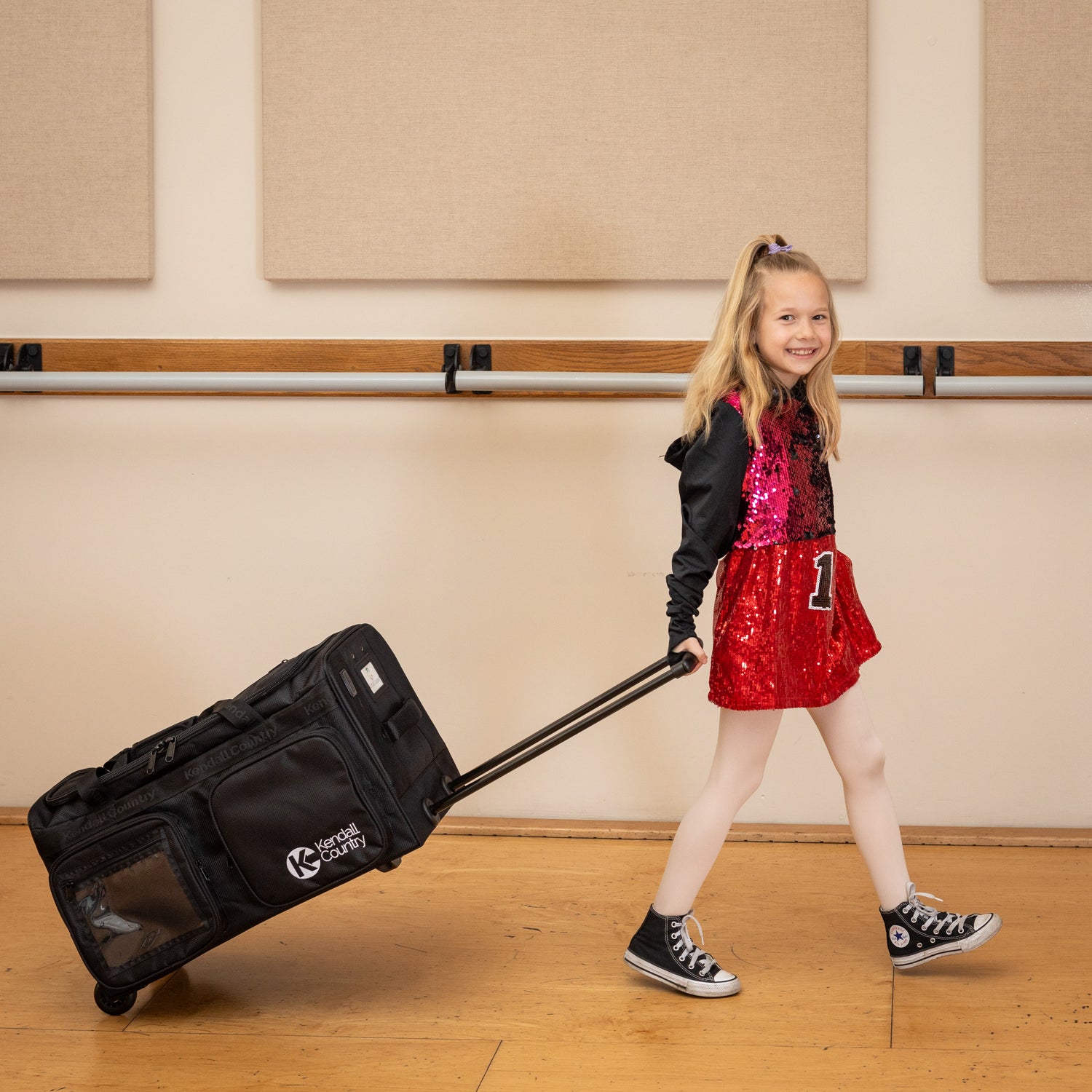 Medium Rolling Dance Duffel Bundle - Raven Black