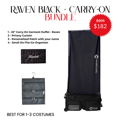Carry-on Rolling Dance Duffel Bundle - Raven Black