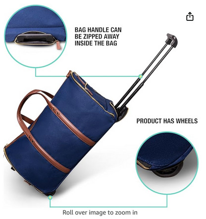 Rolling Convertible Garment Duffel - Navy