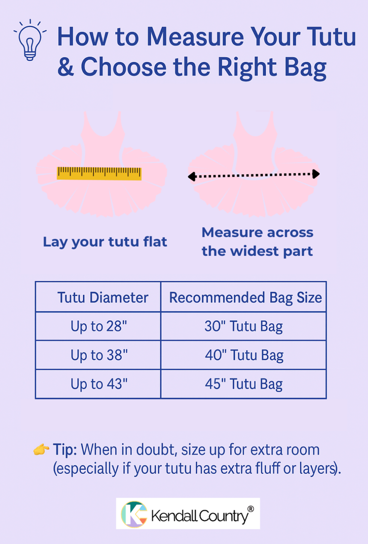 Tutu Garment Bag - Hydrangea Blue, 35&quot; (Medium) (Pre-Order, Ships mid-December)