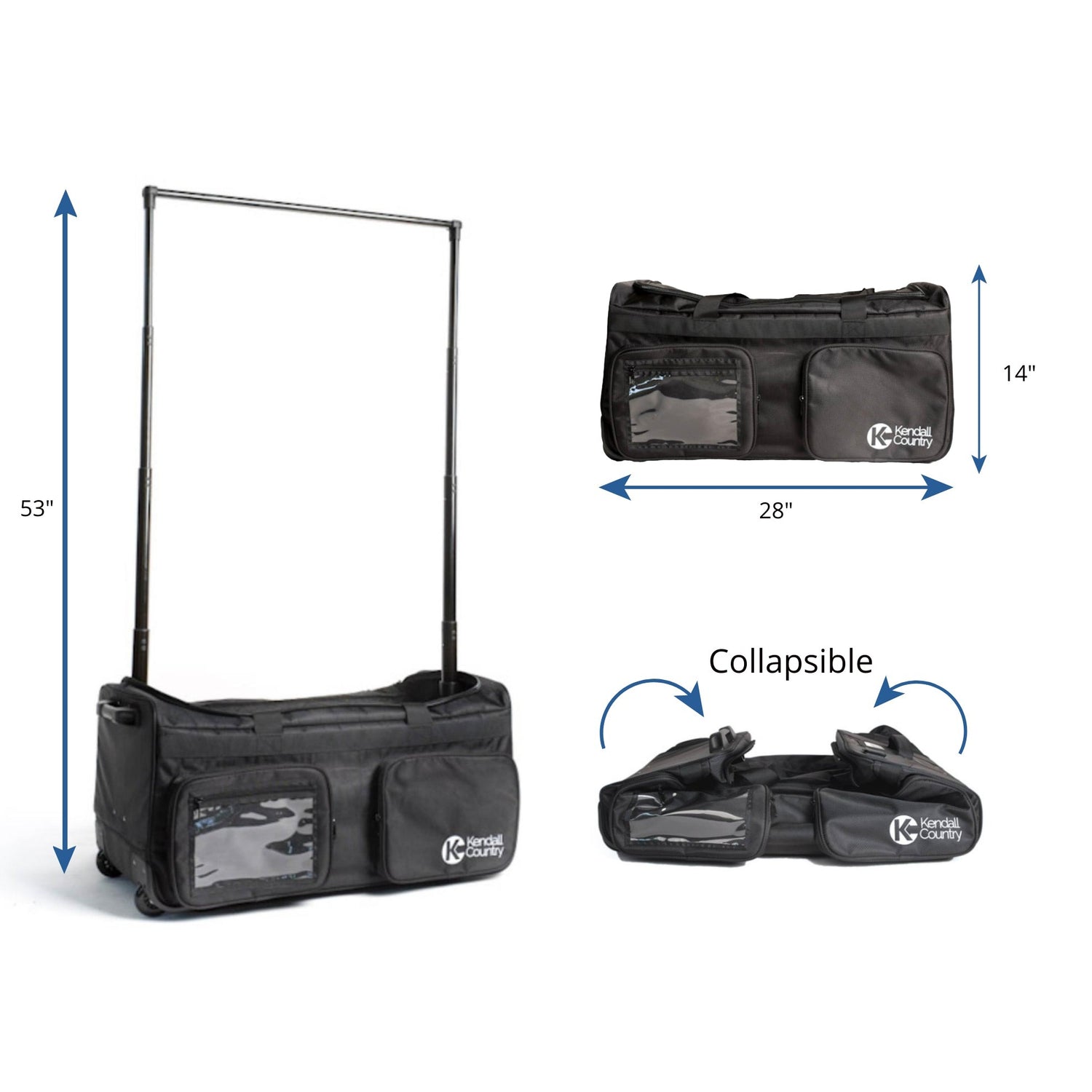 Kendall Country Garment Bag with Rack dimensions