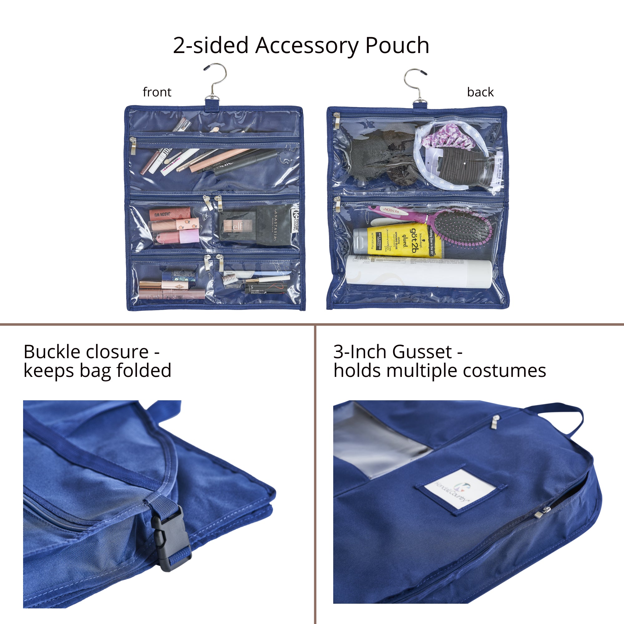 52&quot; Waterproof Garment Bag with Accessory Bag - Midnight Blue